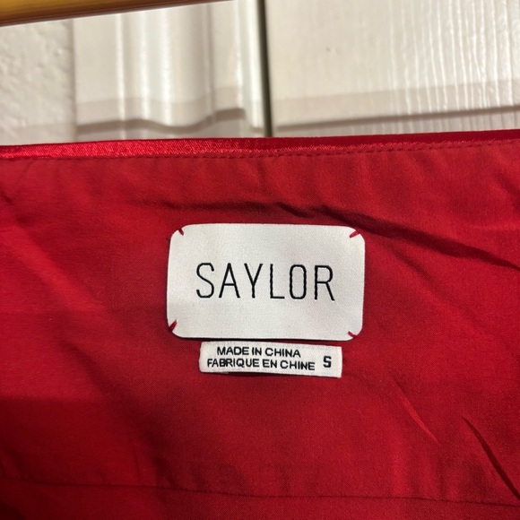 SAYLOR Caitriona Mini Dress in Ruby Size S - Picture 6 of 8